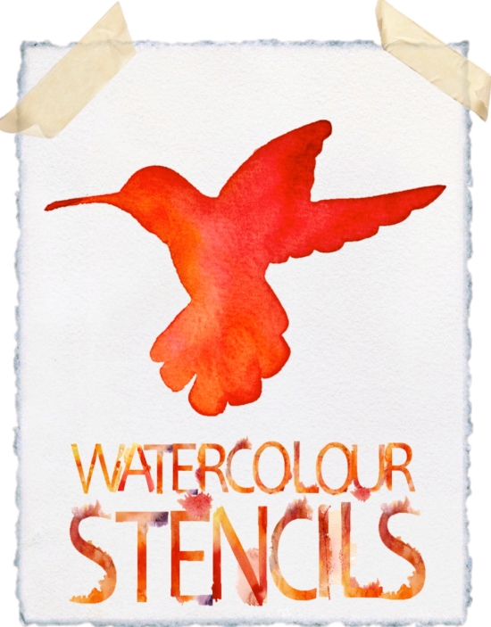 Kate's Creative Space and Watercolor Watercolour-stencils-diy-from-katescreativespace